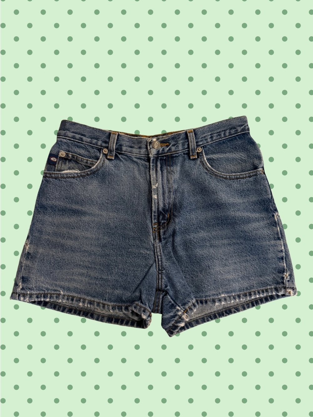 Vintage 90s Bongo Denim Shorts Size 5 Made in USA 100% Cotton High Rise Y2K